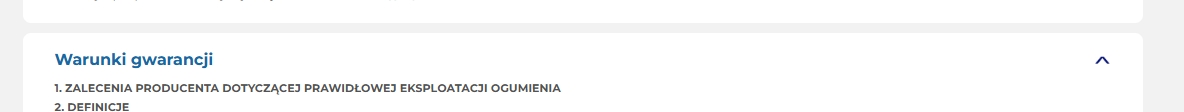 Warunki gwarancji Opony.Strefakierowcy.pl